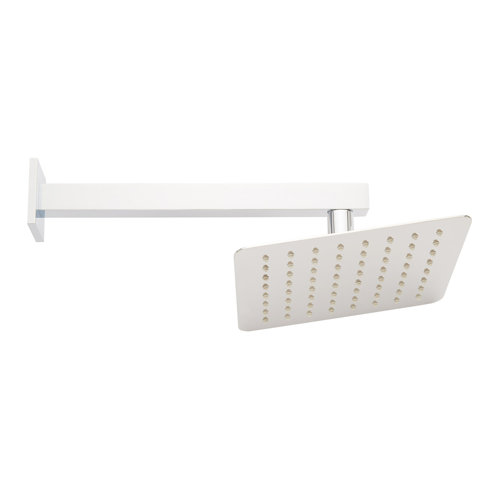 Signature Hardware 8" Modern Square Rainfall Shower Head with 18" Wall